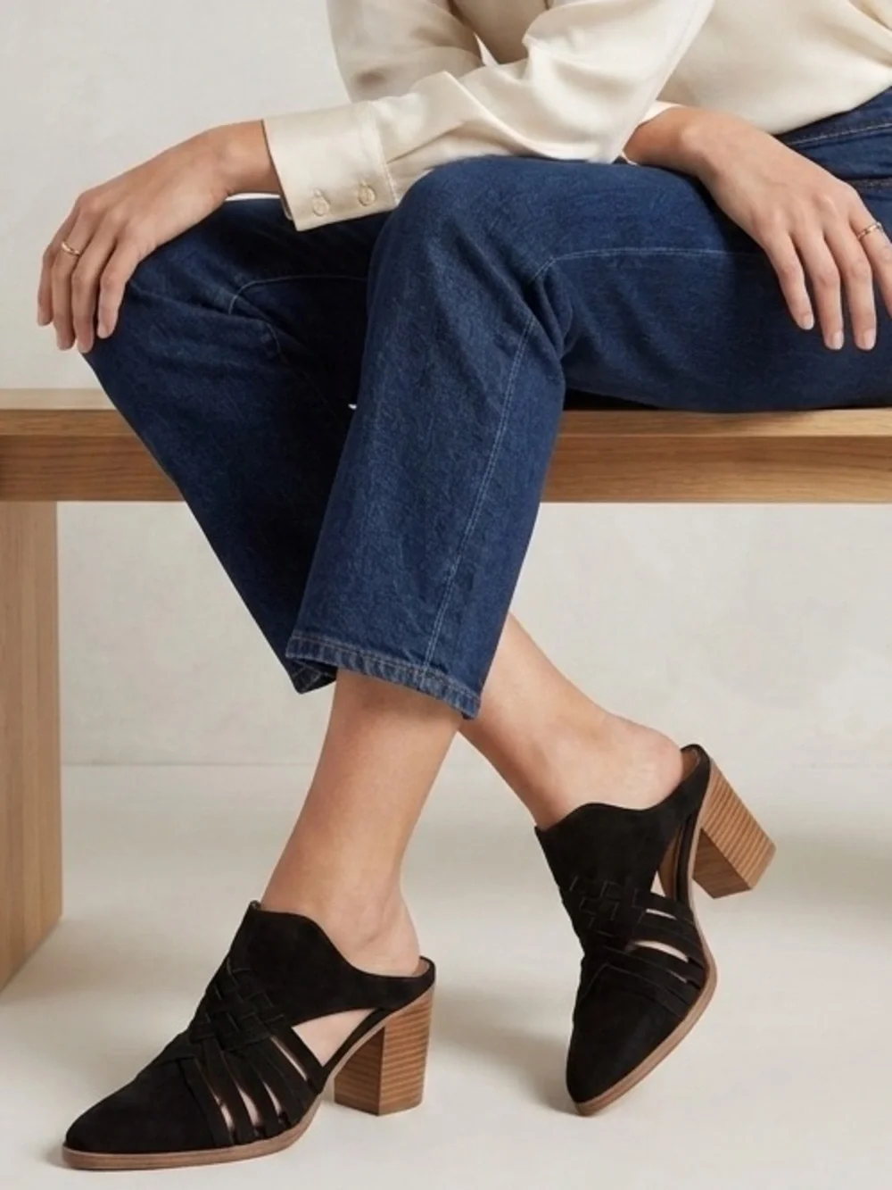 Rebels black suede leather mules Size 10